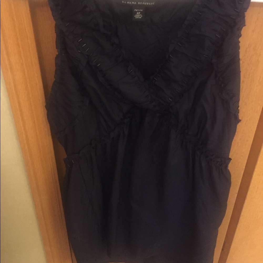 Beaded going out top in navy blue